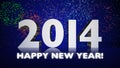 New Year 2014 Fireworks Royalty Free Stock Photo